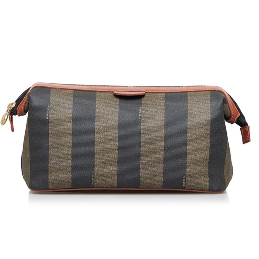 Vintage Fendi Authentic Pequin Boston leather designer Clutch & travel handbag - Picture 4 of 7